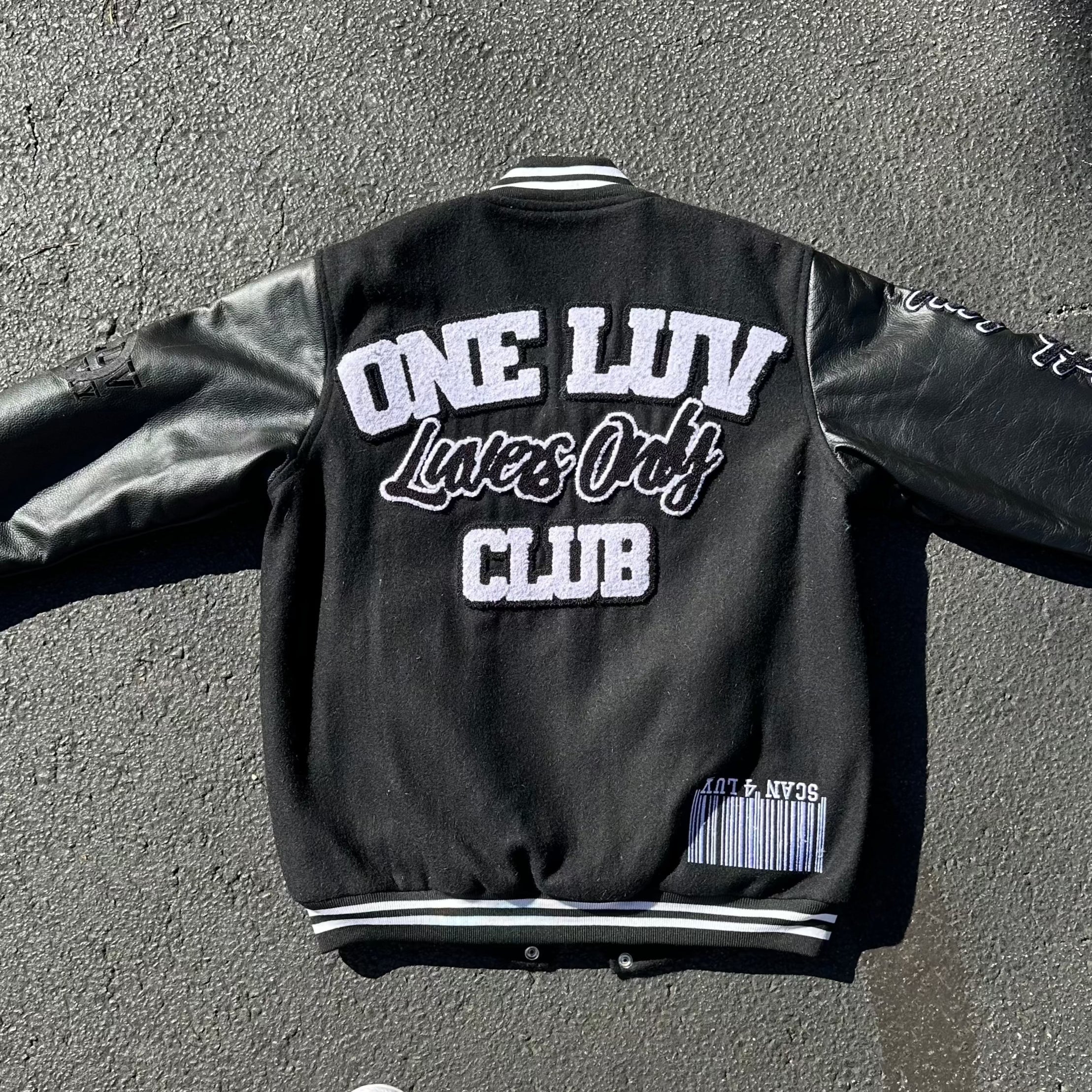 1Luv " Black" LOC Varsity Jacket