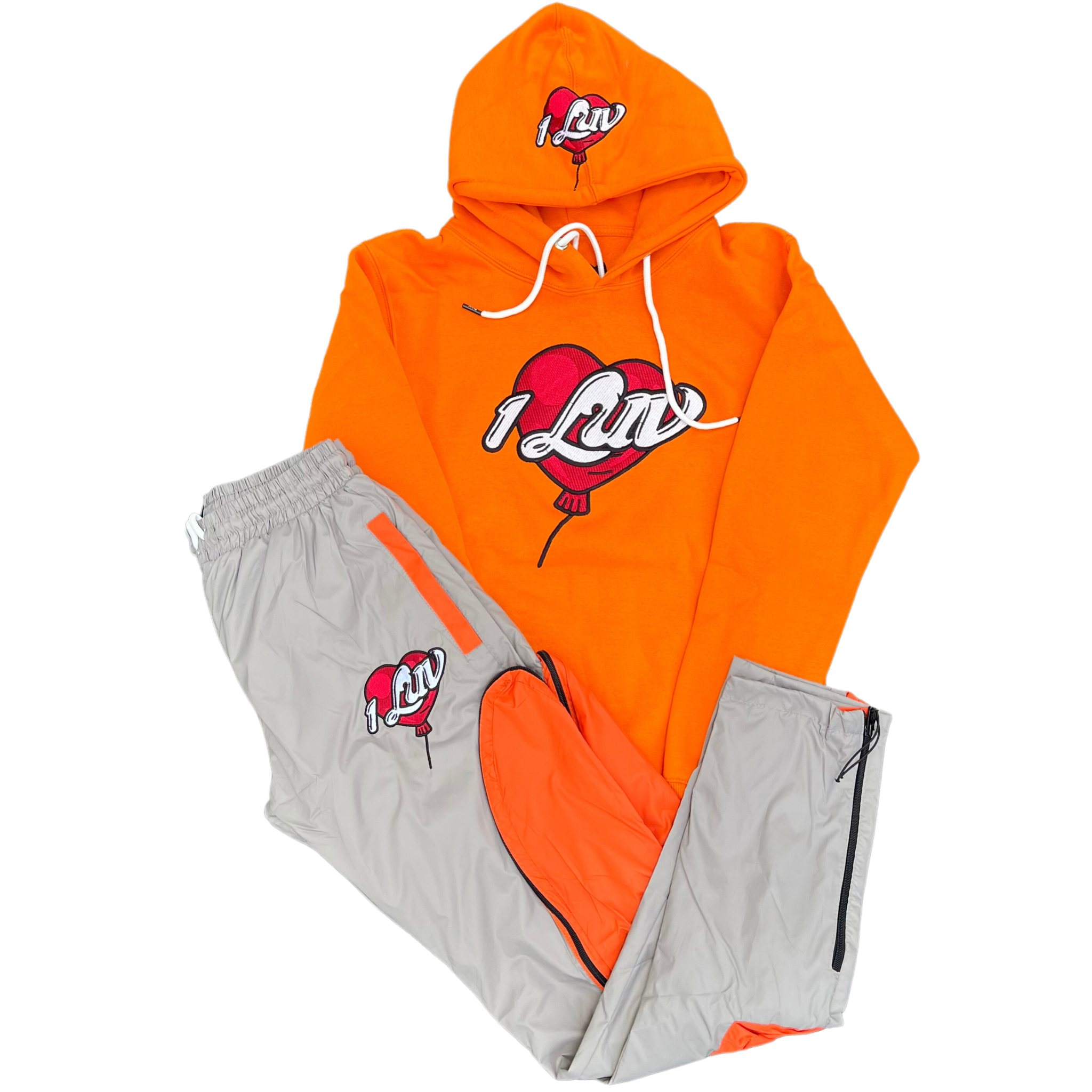 1Luv “Orange & Gray" Windbreaker Suit