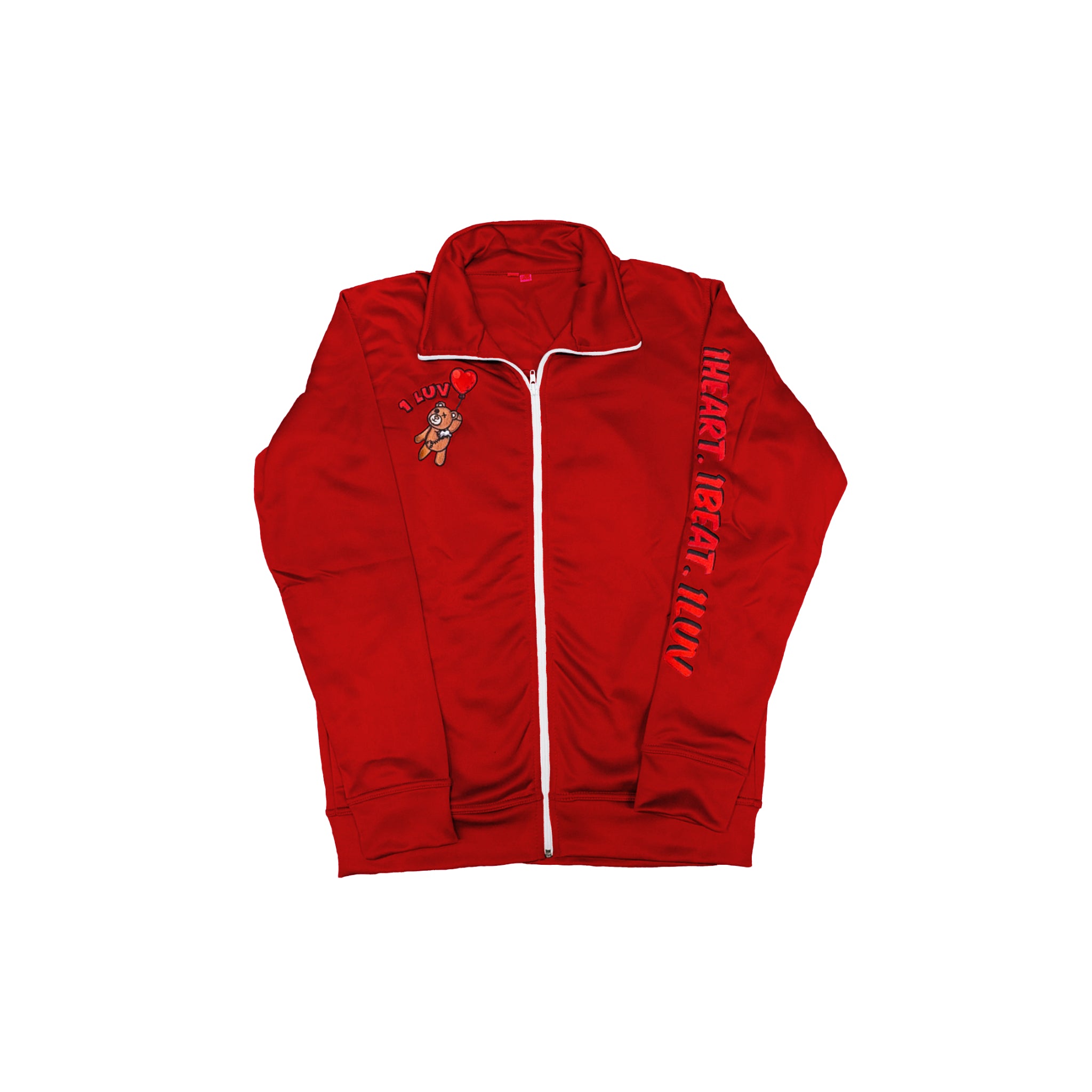1Luv "Red" Tracksuit Top (No Hood)