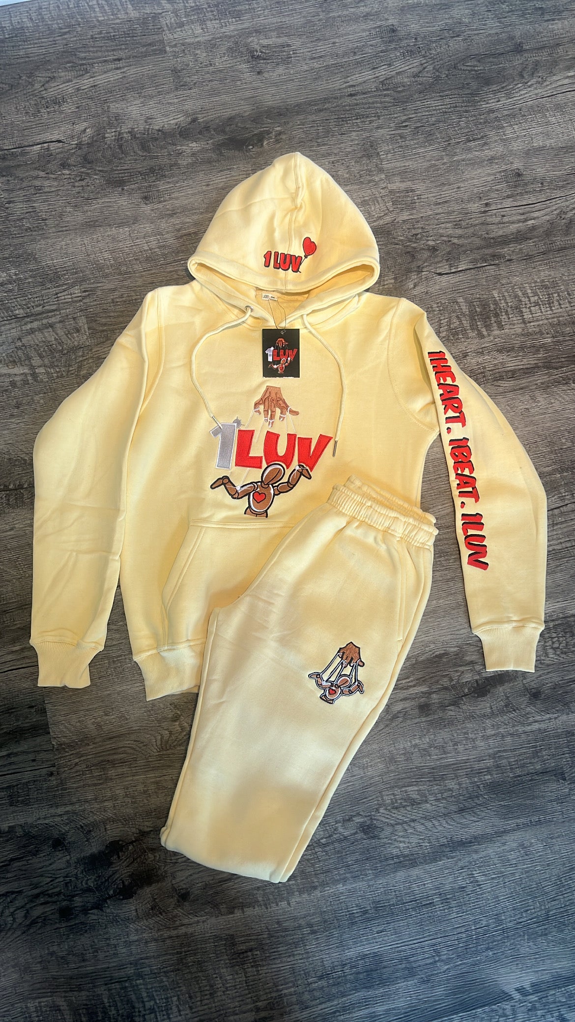 1Luv “Cream Rebrand" Jogging Suit (Mens)